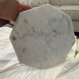 White Marble Octagon serving board